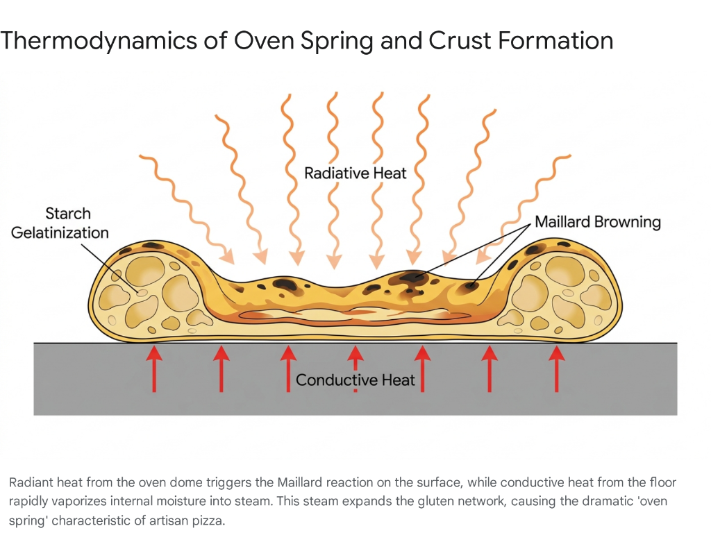 Thermodynamics of Oven Spring and Crust Formation Diagram